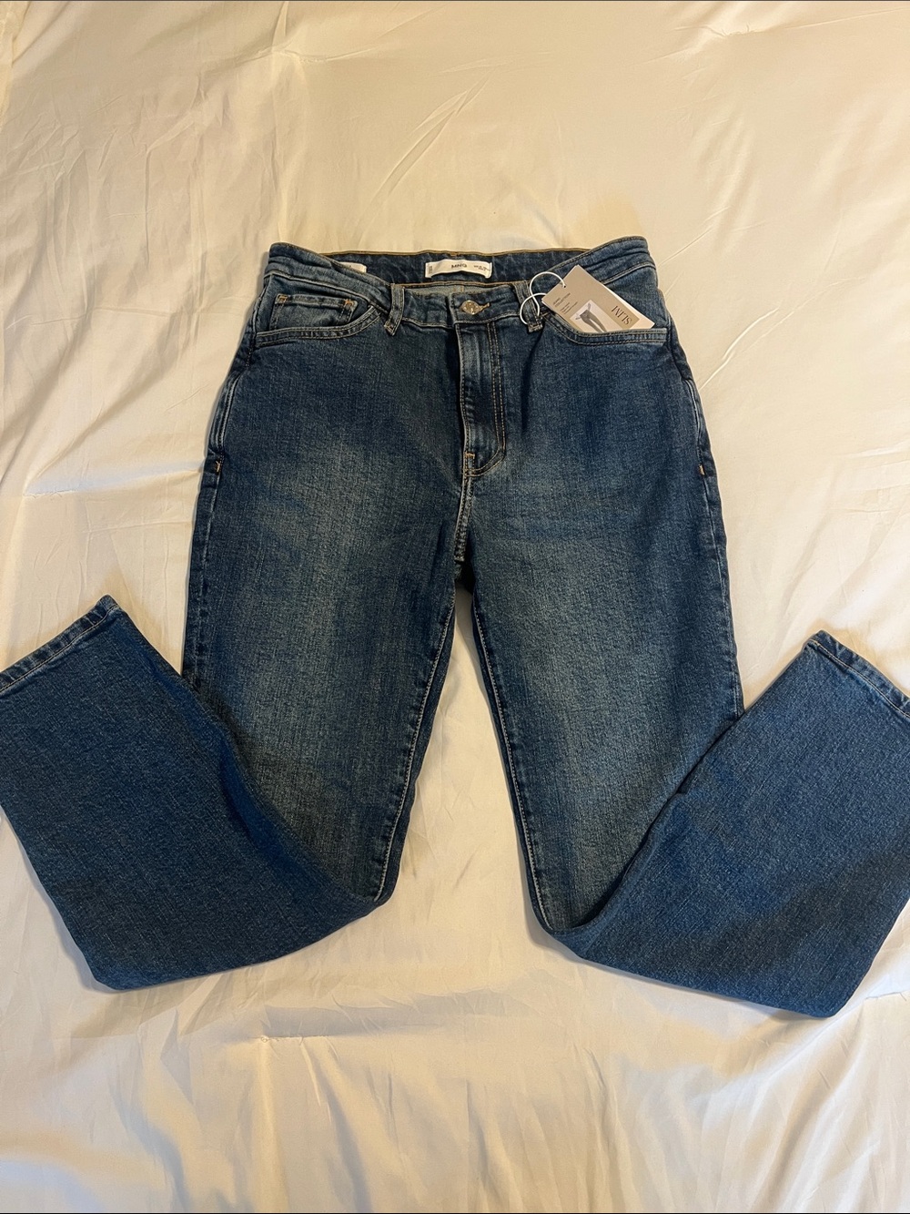 Mango Women’s Straight Leg Denim Jeans - Blue